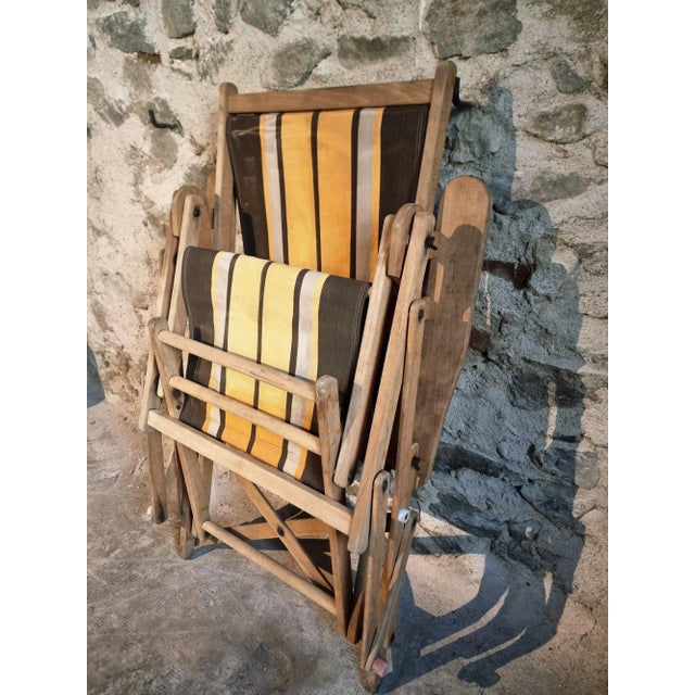 Vintage French Deck Chair in Beechwood, 1950s For Sale - Image 14 of 15