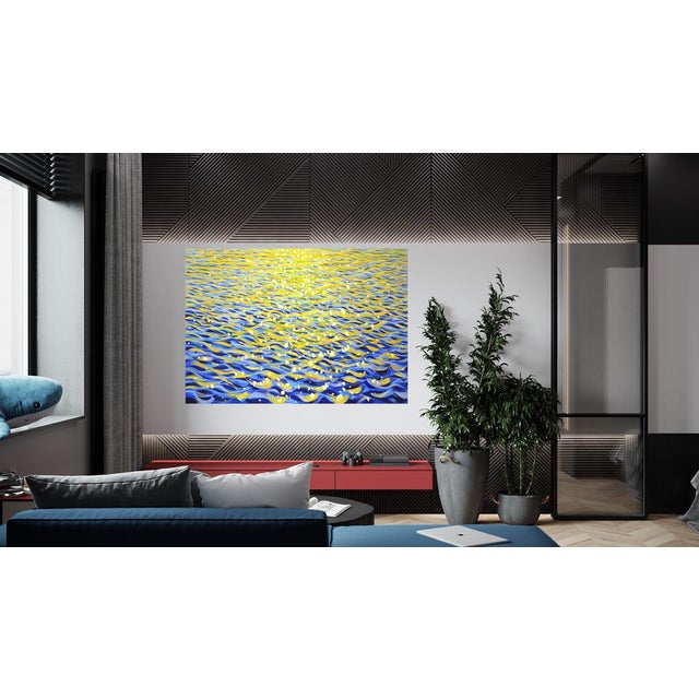 Yellow Magic Light 12.Original Modern Hand Painting For Sale - Image 8 of 11