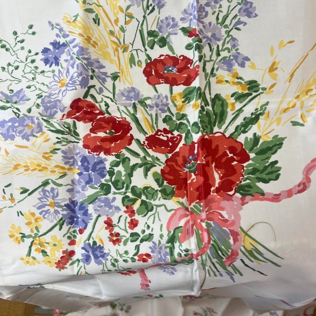 Brunschwig & Fils Brunschwig &Fils Scarlet Pimpernel 36” W by 54” L For Sale - Image 4 of 6