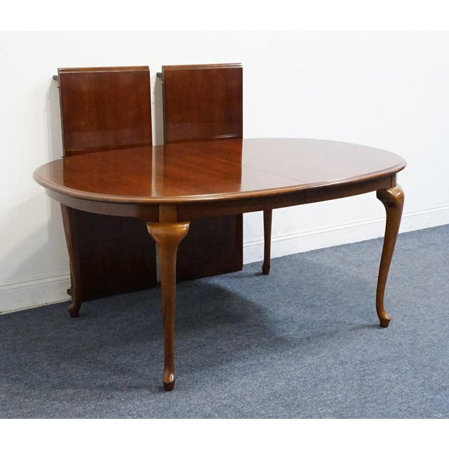 Brown Bernhardt Furniture Solid Cherry Traditional Style 102" Oval Dining Table 125-203 For Sale - Image 8 of 9