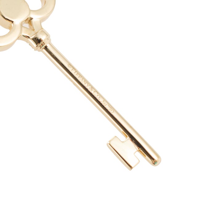 Tiffany & Co. Tiffany Keys 18k Yellow Gold Pave Diamond Key Pendant For Sale In Houston - Image 6 of 8