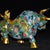 Vintage Cloisonne Enamel Bull Figurine – 11" Gilt Ox Sculpture With Floral Motif For Sale - Image 4 of 18