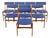 Mid-Century Modern Blue Chairs by Erik Buck, 1960s, Set of 9 For Sale