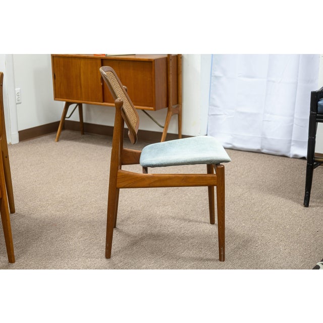 Mid 20th Century Set of 3 Arne Vodder Model Fd-184 Chairs for France & Daverkosen Vintage Danish For Sale - Image 5 of 16