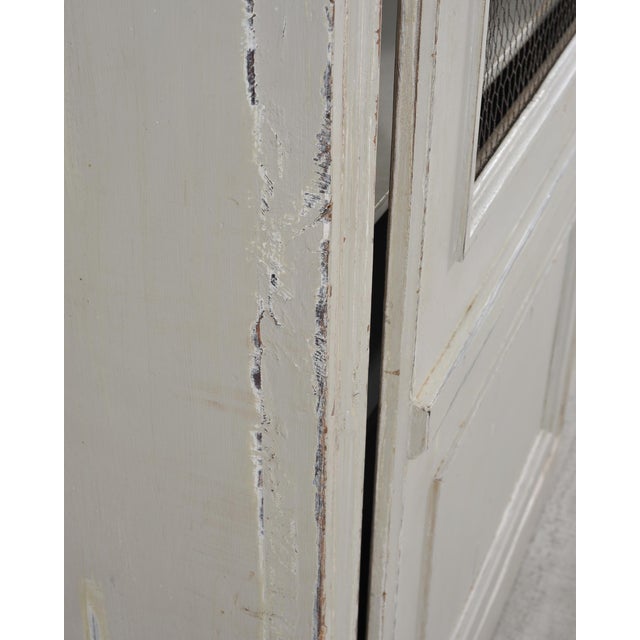 19th Century Country French Painted Pine Farmhouse Cupboard Cabinet For Sale - Image 11 of 18