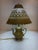 Vintage 1960s Etched Brass Teapot Lamp With Pierced Metal Shade For Sale - Image 4 of 4