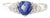 Trillion Cut Sapphire Birthstone Engagement Ring With Diamonds Size 7 For Sale