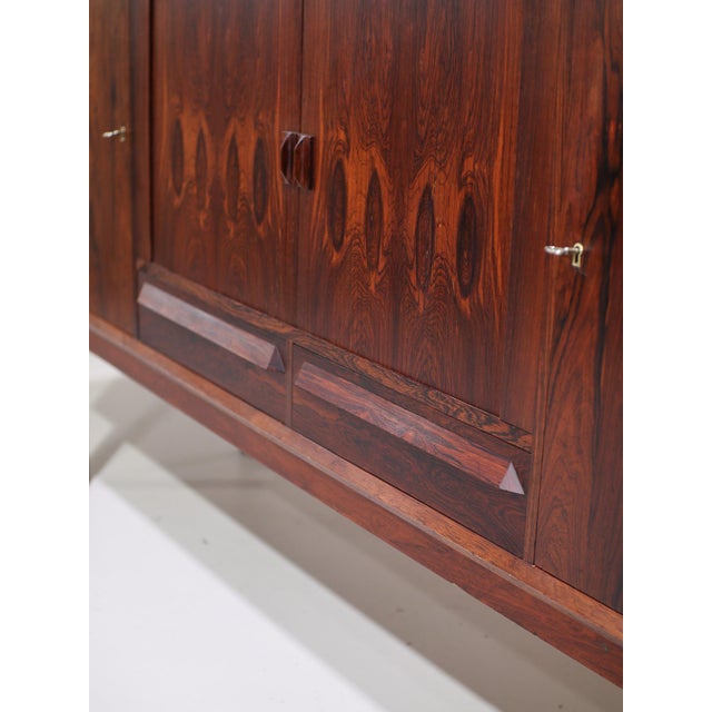 Danish Highboard with Bar and Tambour Doors in Rosewood, 1960s For Sale - Image 17 of 18