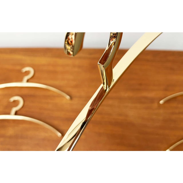Gold Mid-Century Modern Hollywood Regency Style Brass Coat Hanger, 1960s, Set of 5 For Sale - Image 8 of 18