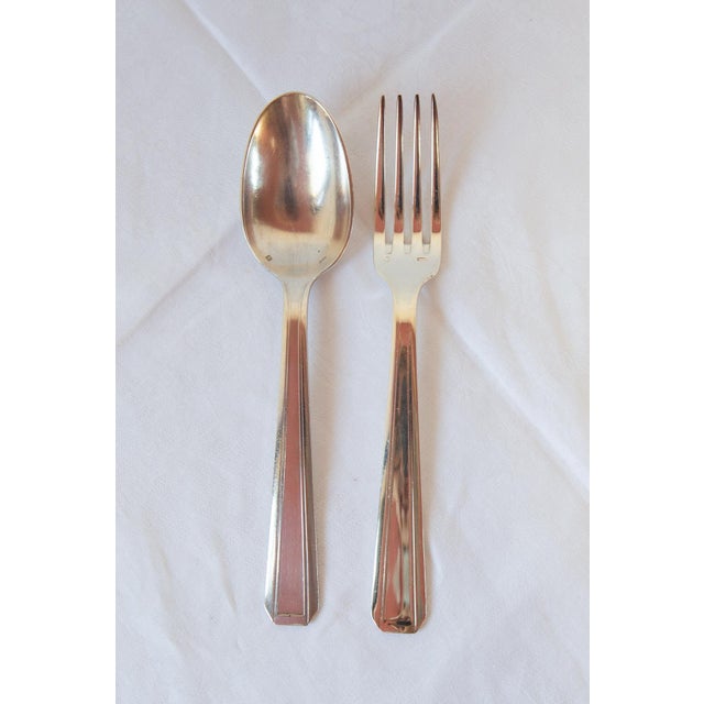 Silver Vintage Cutlery Set for Eleven, 1930s, Set of 23 For Sale - Image 8 of 10