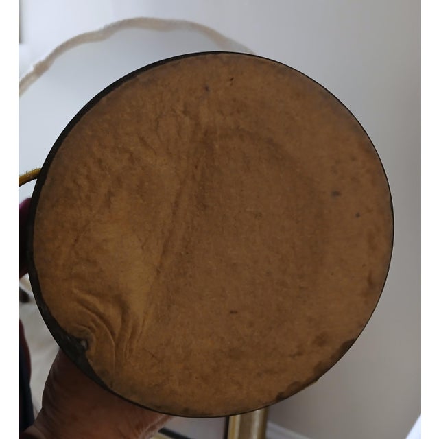 Angel & Child Antique Opaline Hand Painted, Gilt, and Bronze Lamp -a Pair For Sale - Image 16 of 17