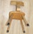 Rustic wooden furniture 1960s children's chair made of natural wood slightly tapered legs with thick black rubber feet...