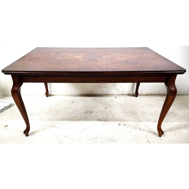 French Dining Table Birdseye Maple Extendable For Sale - Image 10 of 13