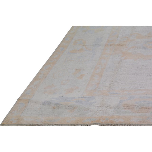 Traditional Oushak Hand Knotted Wool Rug, 8'8"x11'10" For Sale - Image 3 of 6