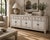 Handcrafted from reclaimed solid wood, this grand 91-inch two-tone buffet cabinet brings timeless architectural warmth and...