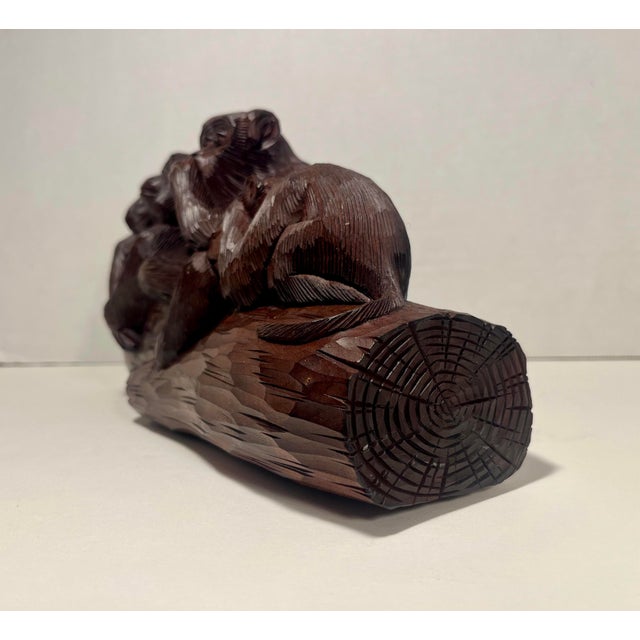 1960's Vintage Nikko, Japan Hand-Carved Wooden "Three Wise Monkeys" Figurine Aprox. dimensions: 6"H x 10.5"W x 3.5"D Very...