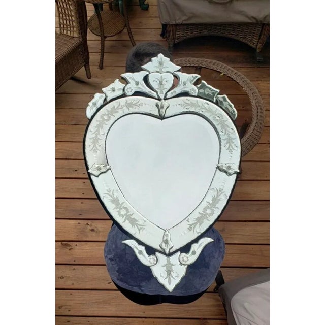 Italian Venetian Heart Wall Mirror For Sale In Dallas - Image 6 of 11