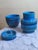 A pencil pot or cachepot by Italian brand Bitossi, designed by Aldo Londi. Rimini Blue series. This piece is designed in...
