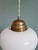 Art Deco Pendant Light in White Opaline Glass, 1930s For Sale - Image 9 of 13