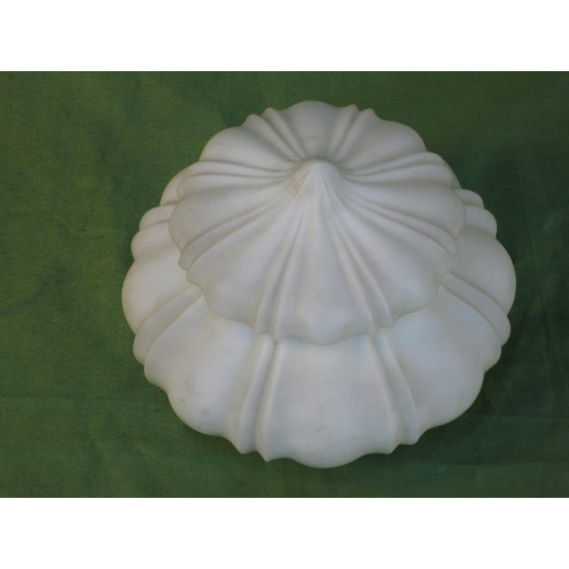 Vintage Light Shade Frosted Glass Empire For Sale - Image 9 of 11