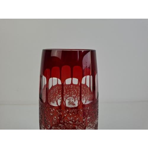 Art Deco Ruby Cut Overlay Vase from Egermann, Czechoslovakia, 1920s For Sale - Image 9 of 18