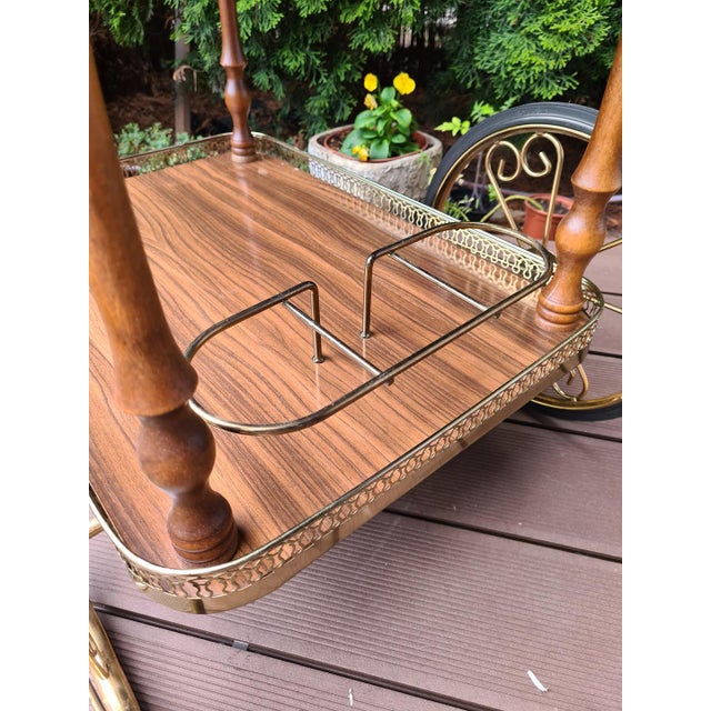 Hollywood Regency-Style Mobile Bar Cart, 1970s For Sale - Image 10 of 14