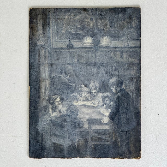 An original vintage oil on board painting circa Early - Cid 20th Century. We believe the artist to be from Chicago, with...