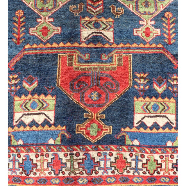 Colorful Antique Persian Lori Rug With All-Over Geometric Tribal Design 4'9 X 8'6 For Sale - Image 12 of 14