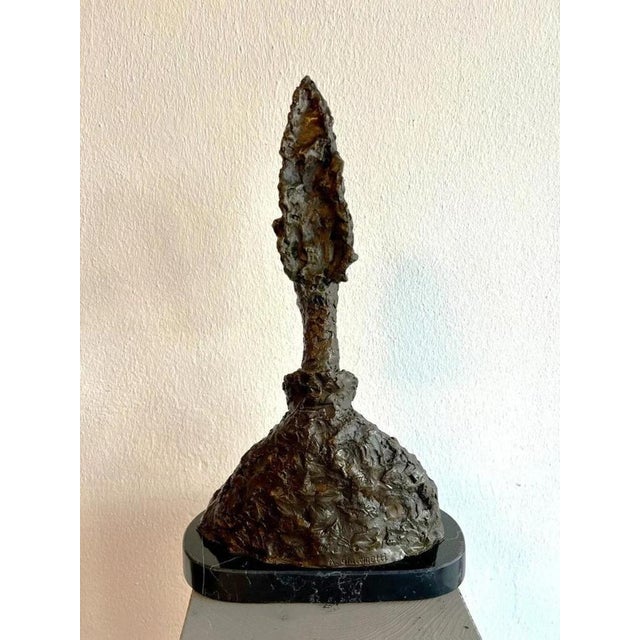 Metal Unknown, Sculptural Head, Patinated Bronze For Sale - Image 7 of 9