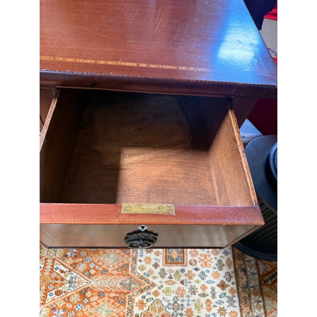 Early 1800s George III Mahogany Inlaid British Sideboard For Sale - Image 4 of 12