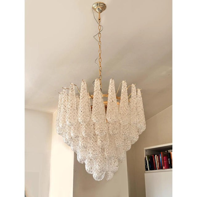 Italian Conchiglie Murano Glass Gold Chandelier by Simoeng For Sale - Image 4 of 9