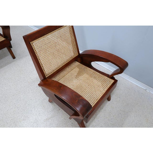 Mid-Century Modern Three-Seater Bench and Armchair in Teak, 1950s, Set of 2 For Sale - Image 11 of 18
