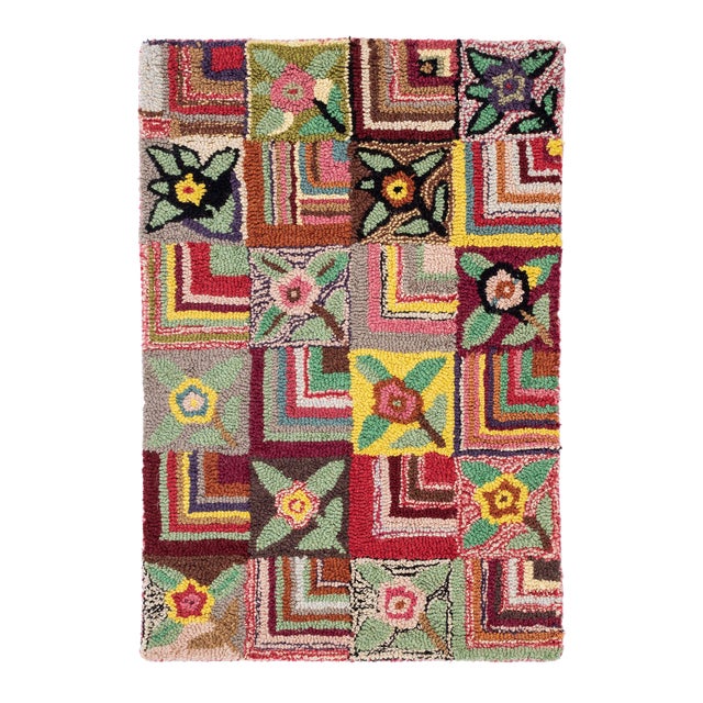 Dash & Albert by Annie Selke Gypsy Rose Hooked Wool Rug, 4' x 6' For Sale