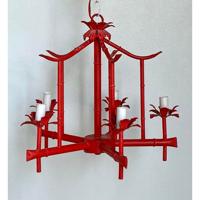 Vintage Regency Painted Faux Bamboo Pagoda Lantern For Sale - Image 12 of 12