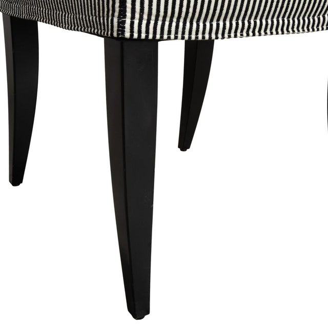 Isis Fabric Chair with Black and White Striped Pattern from Wittmann, Set of 8 For Sale - Image 5 of 12
