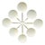 21st Century Otto Polished Brass Matte White Murano Glass Flush Mount by Fabio LTD For Sale
