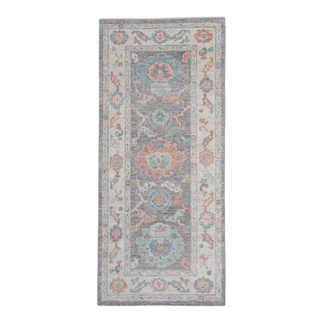 Turkish Oushak Rug 2'10" x 6'4" For Sale