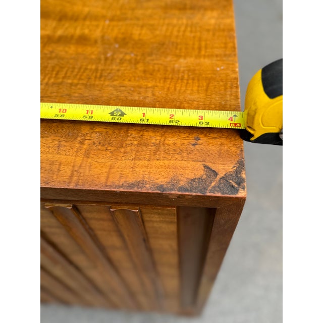 Mid 20th Century John Widdicomb Walnut Sideboard Credenza Brutalist For Sale - Image 5 of 9