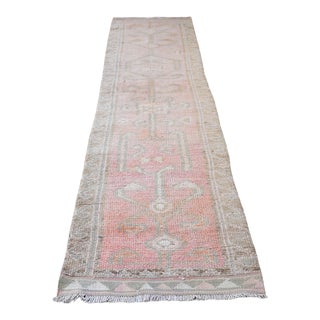 1960s Vintage Hand-Knotted Runner For Sale