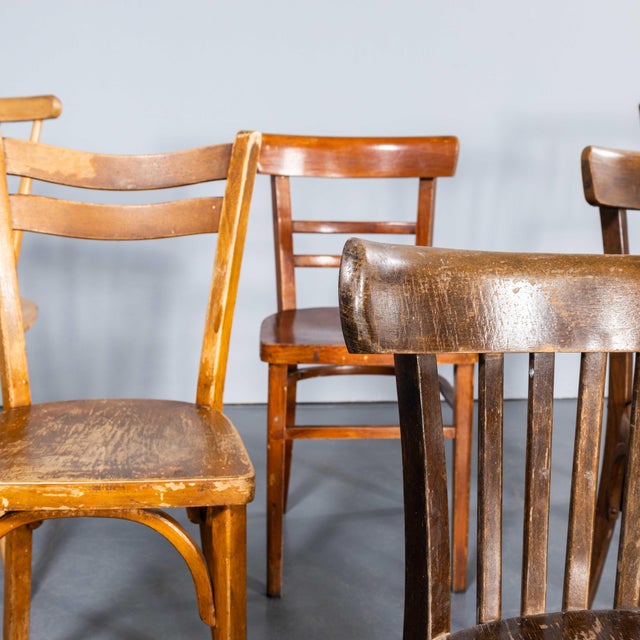 Gold Vintage Bentwood Pub Chairs, 1950s, Set of 6 For Sale - Image 8 of 14