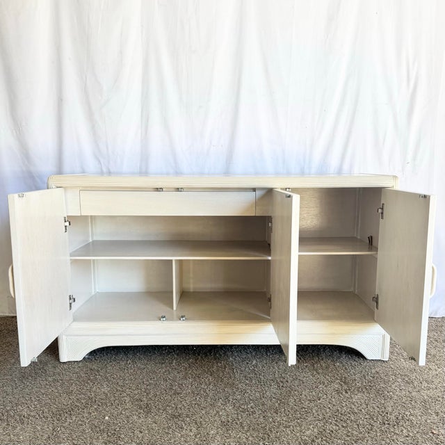 Boho Chic Wavy Pencil Reed Credenza For Sale In West Palm - Image 6 of 10
