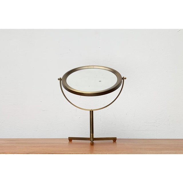 Mid-Century Brass Tripod Table Swivel Mirror, 1960s For Sale - Image 11 of 18