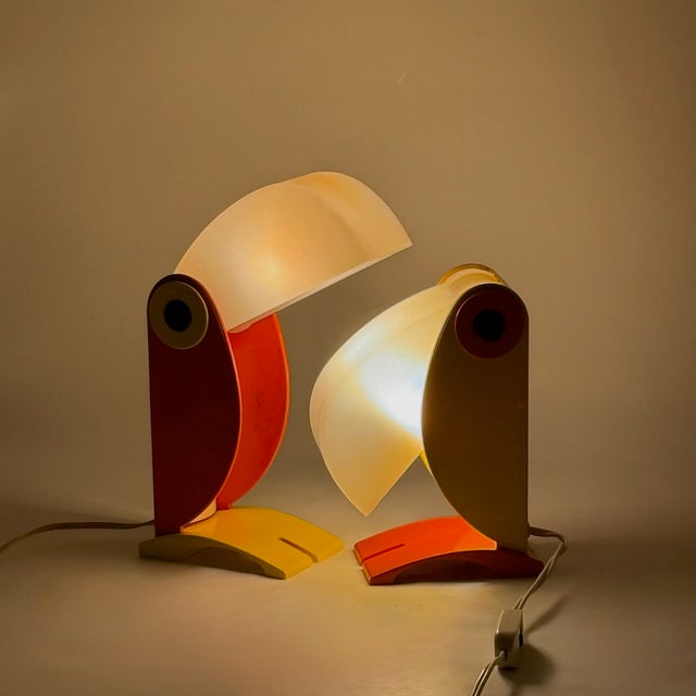 Toucan Table Lights by Enea Ferrari for Timer, Italy, 1970s, Set of 2 For Sale - Image 15 of 18