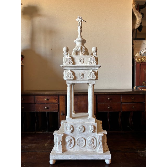 Grand Tour Neoclassical Large Architectural Model Temple/Shrine With Grand Tour Intaglios For Sale - Image 3 of 12