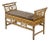 Bamboo and Cane Bench with Cushion For Sale