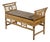 Mid 20th Century Bamboo and Cane Bench with Cushion For Sale