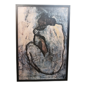 Picasso "The Blue Nude" Textured Vintage Giclée in Floater Frame