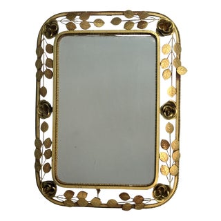 Vintage Wrought Iron Mirror, 1960s For Sale