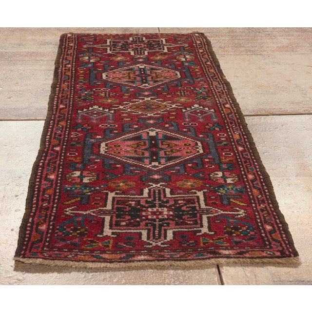 Vintage Persian Heriz Rug, 02'01 X 05'01 For Sale - Image 9 of 10