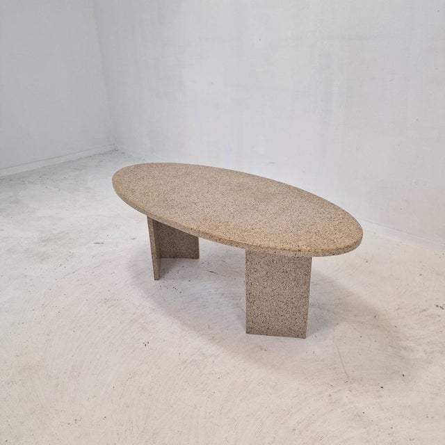 Beige Italian Coffee Table in Granite, 1980s For Sale - Image 8 of 18